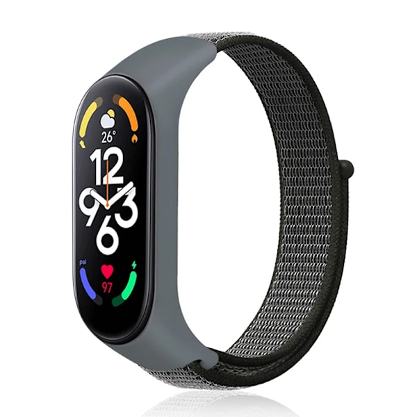 Nylon Mi Band 4 5 6 Rannekkeen Vaihto Pehmeä Säädettävä Rannekoru Pulsera Correa Xiaomi Mi Band 3 4 5 6 7 Ranneke Myrskyharmaa 1 Storm Grey 14 Mi Band 3 4 5 6 7