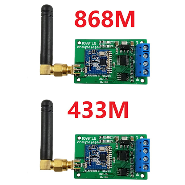 RS485 langaton toistomoduli 433M/868M FSK UHF:llä, läpinäkyvä lähetys ja useita sovelluksia null - 868M 0.03