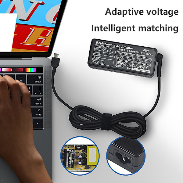 Type-c AC-adapteroplader til Lenovo bærbar computer USB-C 65w