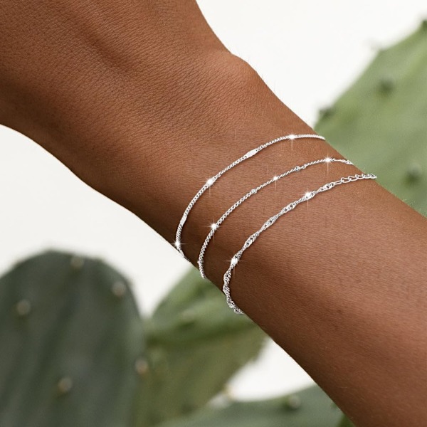 Snygga armband för kvinnor, Trendiga smyckesset för kvinnor, Armband för kvinnor 3Pcs Bracelet B