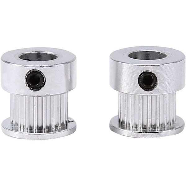 2 stk. Remskive Remskive GT2 20 Tænder Hul 8mm Bredde Knast Remskive Aluminiumlegering Hjul til Lefou 3D Printer Sunmostar