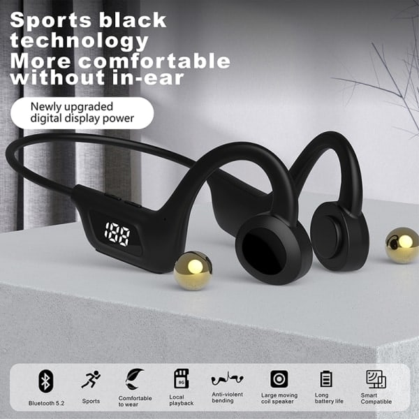 Luujohtokuulokkeet Langattomat Kuulokkeet Bluetooth-kuulokkeet Musta LB-K3