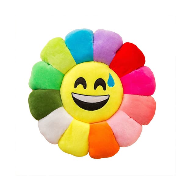 Solros Plysch Kudde Fylld Blomma Kudde Mjuk Matta Soffa Ho D