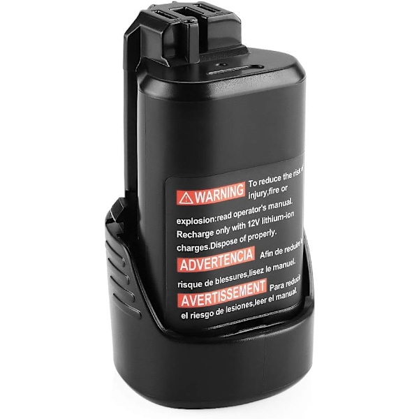[2 stycken] Energup 12V 3000mAh Li-ion ersättningsbatteri för Bosch 12V BAT411 BAT411A BAT412A 2607336014 2607336864