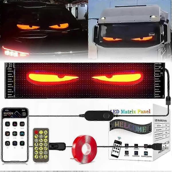 LED Djävulsögon Billampor för Lastbilsanpassning 70x173mm Universal Passform