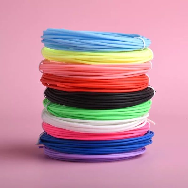 PCL Filament for 3D Pen Filament Diameter 1.75mm 100M Plastic Filament for 3D Printer Pen Childproof Refill PLA 50M 10Colour