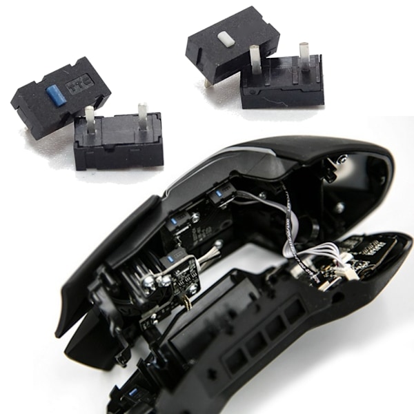 Ny ankomst 2 stk TTC 2-pins blå prikker Mus Mikrobryter for Razer Imperator Naga Hex RIVAL 500 RIVAL 600 DPI knapp White 0.01