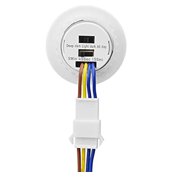 Mini bevægelsessensor lyskontakt 110-220v Pir sensor intelligent detektionstid forsinkelse justerbar infrarød