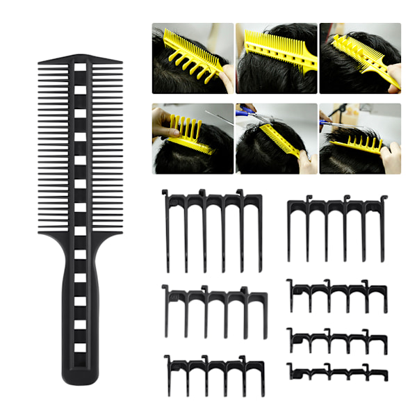 Saks-klip over kam Hårklippingsværktøj Barber Hårklippings Pro Kit
