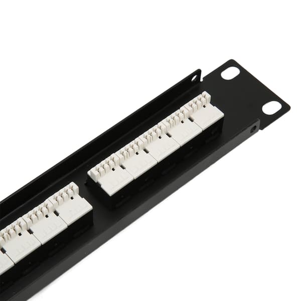 RJ11 Gennemgående 25 Porte Anti-Interference Guldbelagt Pin CAT3 Patch Panel til 19 Tommer Rackskab 0.7