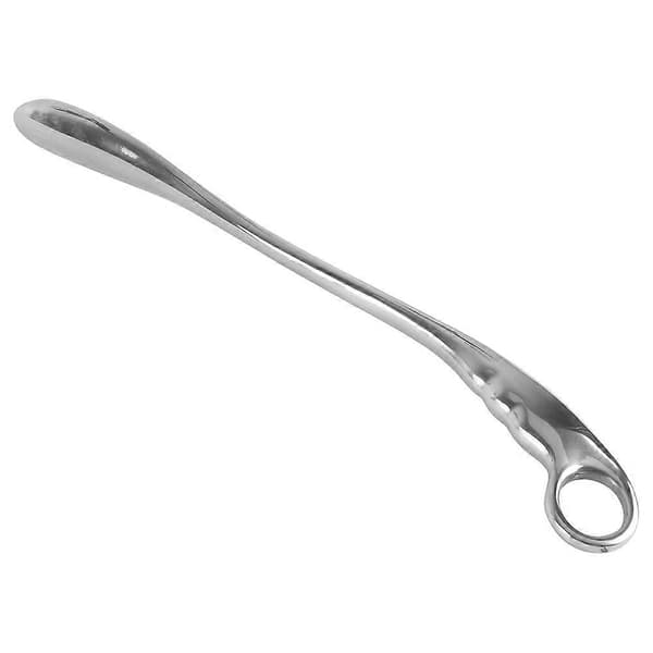 Glid let i skoene med dette ergonomiske skohorn i rustfrit stål