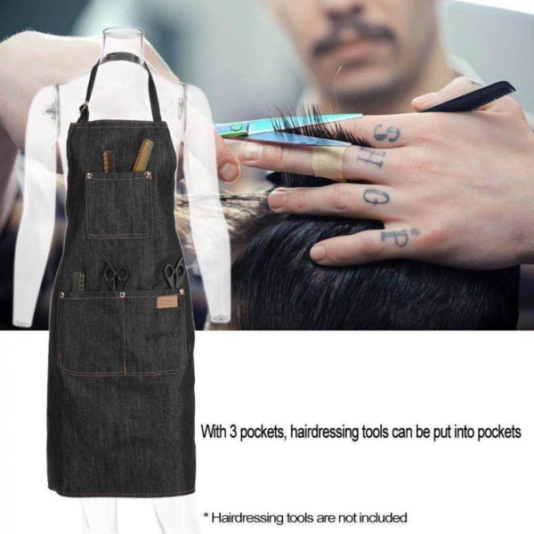 Barber gift apron; Body apron with large pockets; Chef apron for gifts for women, mothers and grandmothers; denim apron Perfect for The