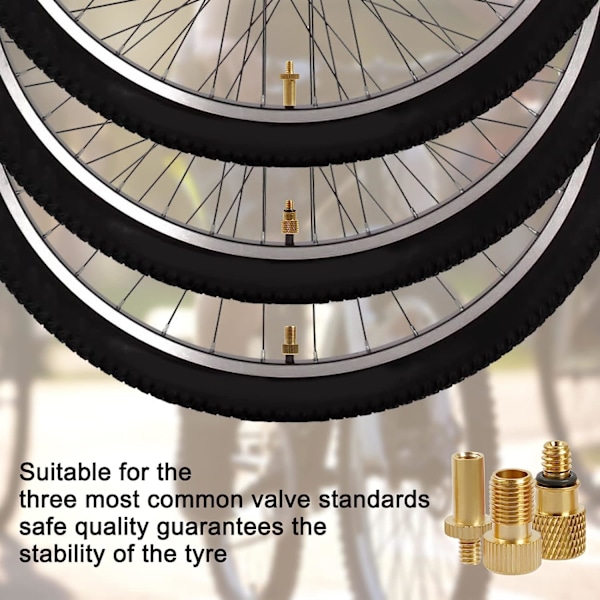 Sykkelventiladapter Fransk SV Dunlop DV Sclaverand AV Autoventil nål[qb]