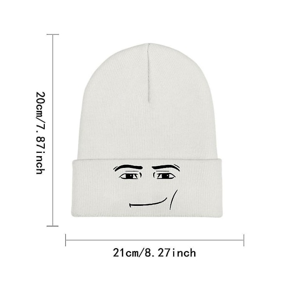 Roblox Face Knitting Knitted Beanie Hats Skullies Beanies Cap Soft Hood Hats Winter Warm [DB] 2