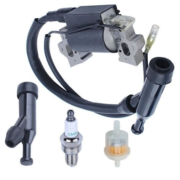 Gx160 Tändspole + bränslefilter Tändstift kompatibel med Honda Gx110 Gx120 Gx140 5.5hk 6.5hk 4589693 30500-ZE1-033