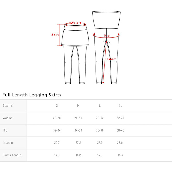 Kjol-leggings för kvinnor, yogaleggings med kjol M