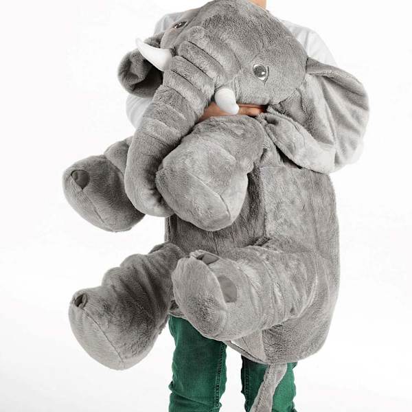 Kosedyr, Elefant - Grå - 60 cm grå