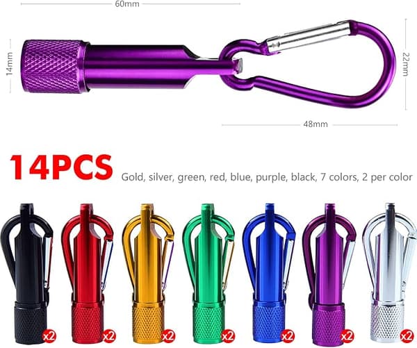 14 kpl Mini Taskulamppu Kannettava Mini LED-Taskulamppu Avaimenperällä
