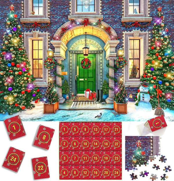 Julpussel, 1008 bitar Julkalender, pussel, 24 dagar Julhelg pussel A L