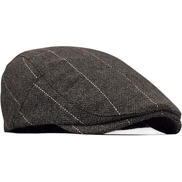 Miesten Tweed-litteä korkki - Ajohattu Newsboy - Säädettävä muodikkaat Newsboy - Irlantilainen baretti, syksy-talvi, 55-59CM