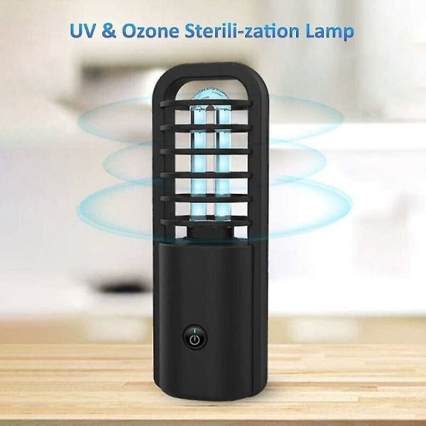 UV-steriliseringslampe/ozon-germicid dobbeltlampe steriliseringslys (sort) 1 stk.