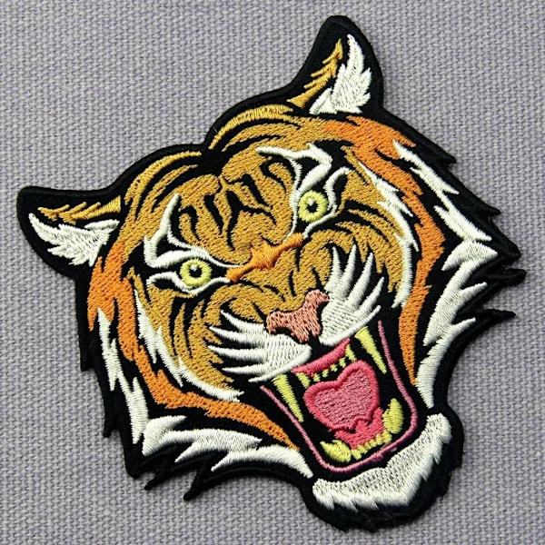 Den frygtelige Bengal Tiger Stripe broderede patch stryges på Se