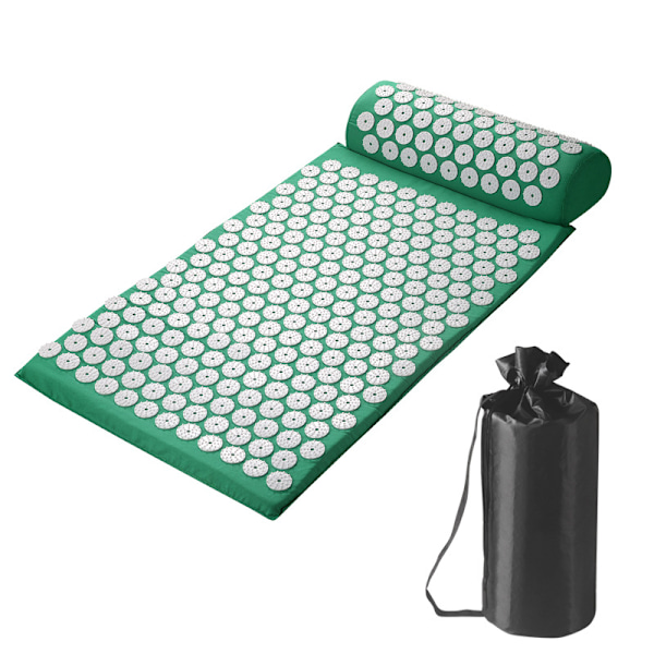 Acupressure Mat and Pillow Set with Bag - Acupuncture Mat for Neck and Back Pain, Muscle Relaxation, Stress Reduction, Sciatica Pain Relief Pillow