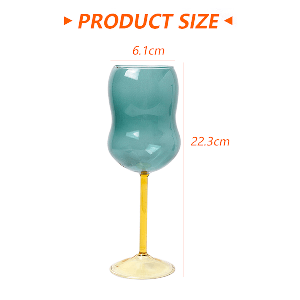 Färgade vinglas, flerfärgat glas - för vin, juice, vatten