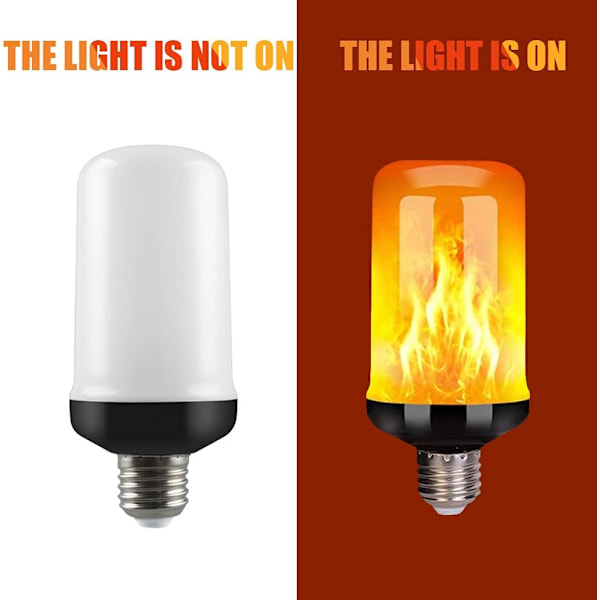 Flammelampe | Flammelampe med effekt | LED flimmerlampe, 4 lystilstande indendørs