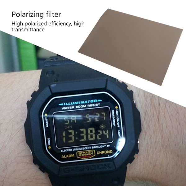 Lineær polariserende film Lcd/led polariseret filter polariserende film til polarisering 5 stk.