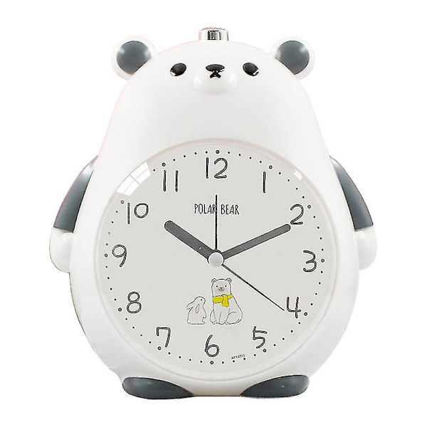 Barnalarmklocka, Hög Musik Snooze Tyst Batteridriven Alarmklocka med Nattlampa för Sovrum, Flickor & Pojkar Födelsedagspresent grey