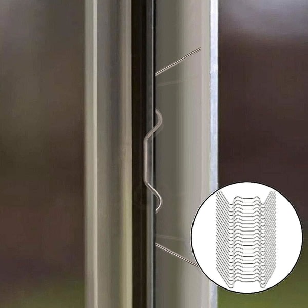 100 stk. drivhusklemmer til glas - rustfrit stål drivhusvinduebeslag clips til drivhusglas