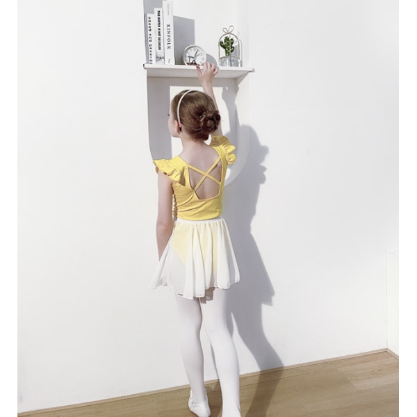 Børns ærmeløse øvelsesdanssæt yellow 150