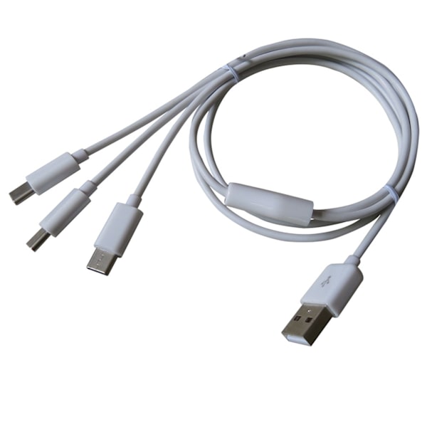 Multi 3 i 1 USB C lång laddningskabel laddningssladd Flera portar Lång laddningskabel Typ C-kontakt för mobiltelefoner
