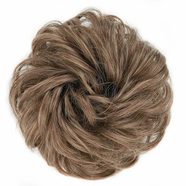 1 st Slouchy Hårtofs Hårtvinning Krullvågig Slouchy Syntetisk Chignon för Kvinnor Uppstylad Håraccessoar Light Brown & Natural Blonde#