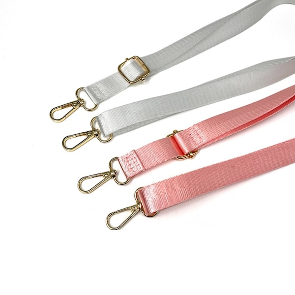Ersättningshandväska axelrem i nylon, 54 tum, för DIY damväska, crossbody-väska, justerbar rem med metallkrok, svart Black Two inch webbing