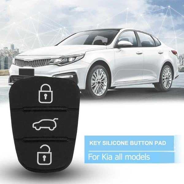 Pack Key Case Key Ring Pad Rubber Replacement 3 Buttons För Hyundai IX35 I30 Accent Kia K2 K5 Rio, Car Key Case Auto Parts