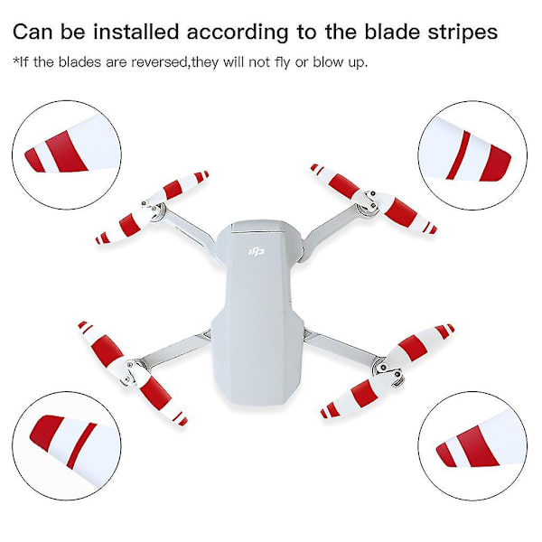 Lågbruspropellrar Set för -dji Mini 2 Drone vingblad tillbehör