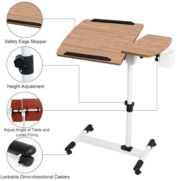 Foldbar Computerbord Bærbar Drejelig Laptopbord