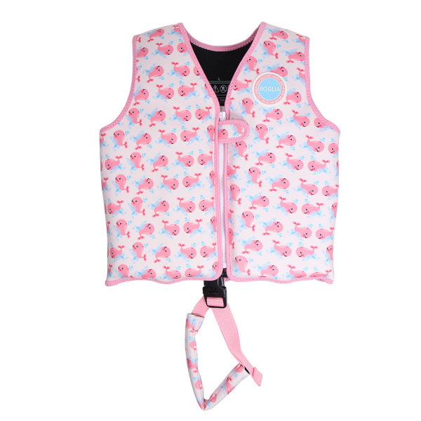 Barnväst Neopren Float Badjacka Pojkar Flickor Badkläder rosa pink S