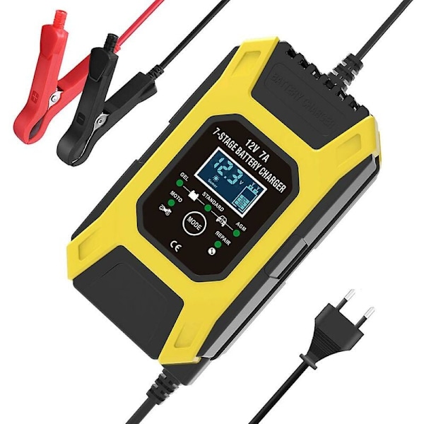 6A/12V Smart Batterilader Bærbar Hurtig Motorcykel Lader wit