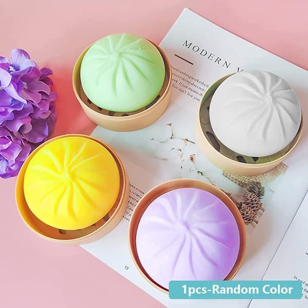4 st Mini Dumpling Squishy, Dumpling Stressboll Fidget Toy Ångad Fylld Bulle Kläm Stressavlastningsleksak, Degbollar Squishy Dumpling Fidget（BT）