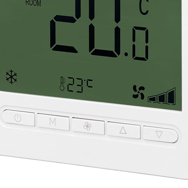 Älykäs puhallinkonvektoritermostaatti ABS LCD-näyttö Häiriötön älykäs termostaatti kotiin 220V