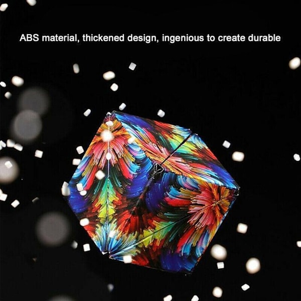Variation Interchangeable Magnetic Magic Cube 3D Hand Flip Puzzle Anti Stress Toys P Rubik's Cube Astronaut Lila