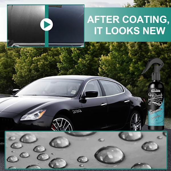 Keramisk Coating Fortify Quick Coat Bilvoks Poleringsspray Vandfri Vask & Voks Hydrofobisk Top Coat Polering & Polymer Malingforsegling Detaljbeskyttelse