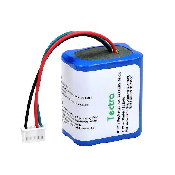 1 st 7,2 V 3000 mAh Nimh-batteri för Irobot Braava 380t 380 390t Mint 5200 5200b 5200c