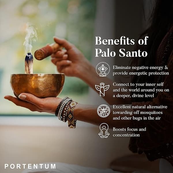 Naturlig røgelse 50g (4-6 pinde) - Palo Santo røgelsespinde til rensning, aromaterapi og meditation (BT)