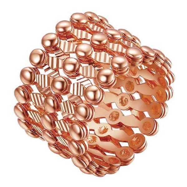 S925 Silver Ringarmband 2-i-1 Transformerbart Ringarmband Teleskopiskt Ring för Kvinnor DB Roséguld Rose Gold No Diamond
