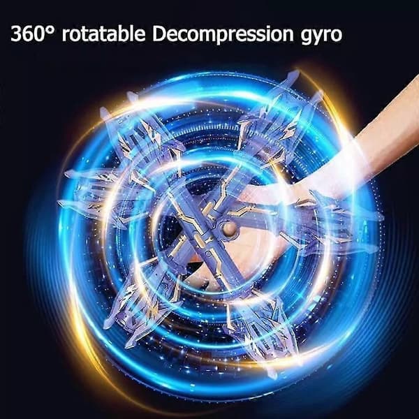 Lightsaber Fidget Spinner, Multifunktionel Dobbelthovedet Udtrækkelig Lightsaber{h} Blue