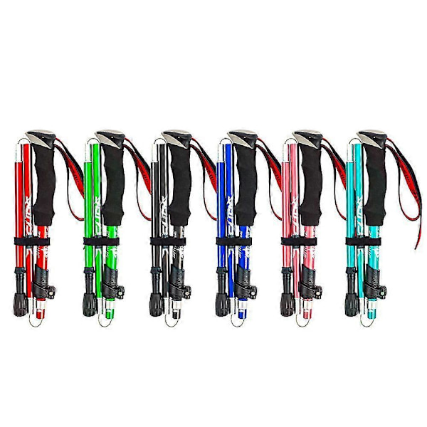 5-delt foldbar vandrestav vandrestav vandring Naturehike Antishock sort[qb] black 110-130cm